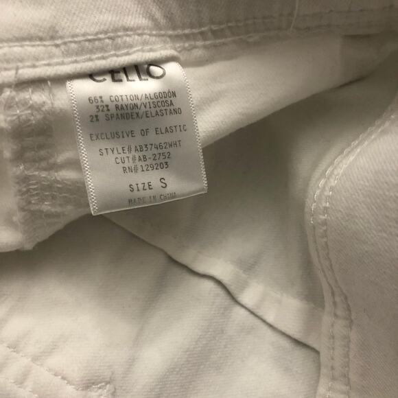 Women’s White Cello Stretchy Flare/Bell Bottom Chino Pant - Picture 7 of 7